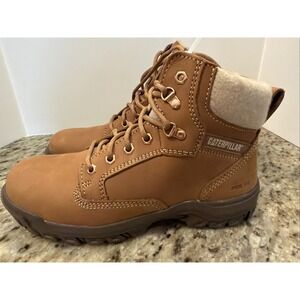 CAT Women's Steel Toe Slip Resistant Shock Absorbing Work/hiking Boot Sz 7.5